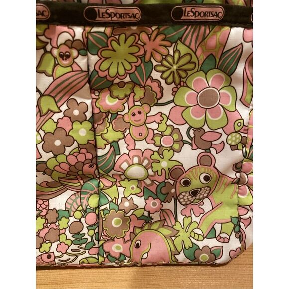 Le Sportsac Jungle Small Top‎ Handle Bag 9 x 14" - Picture 2 of 8